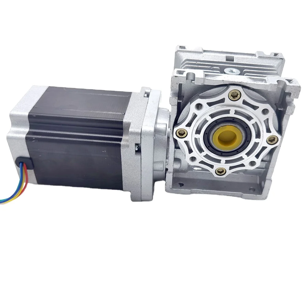 

SUMTOR RV40 Worm gearbox reducer 86mm stepper motor with nema 34 86HS11860A4J+RV40 gearbox reducer ratio 5-100 for cnc machine