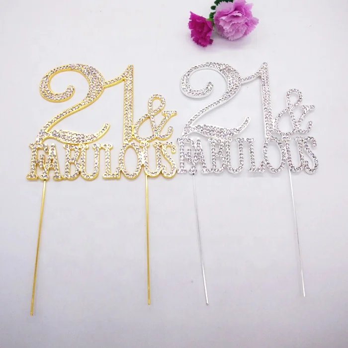 21 and fabulous cake topper gold and silver.jpg