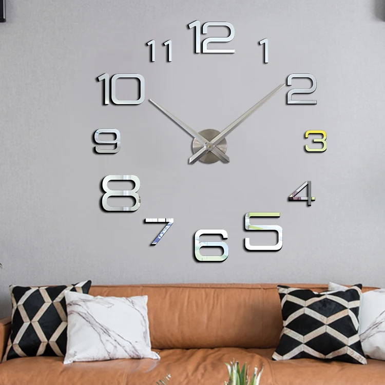 Horloge muraille numérique 3d, horloge murale, bricolage Offre Spéciale, baguette, décoration de maison