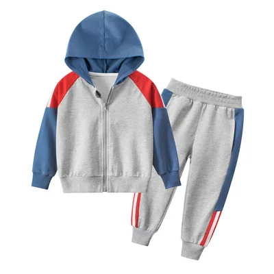 

High quality kids jogging suit boys 2 piece sweatshirt set