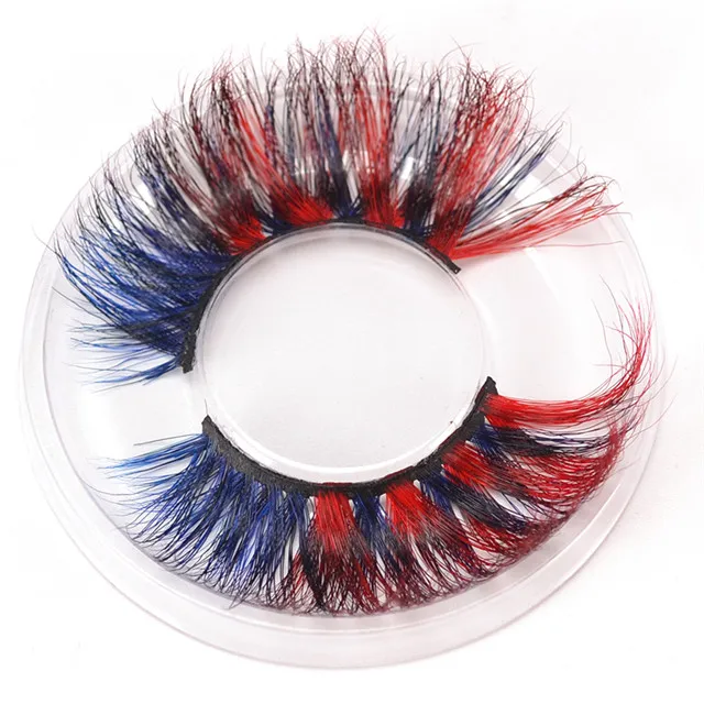 

Colored Lashes 25mm Color Mink Eyelashes Mink Colorful Eyelash