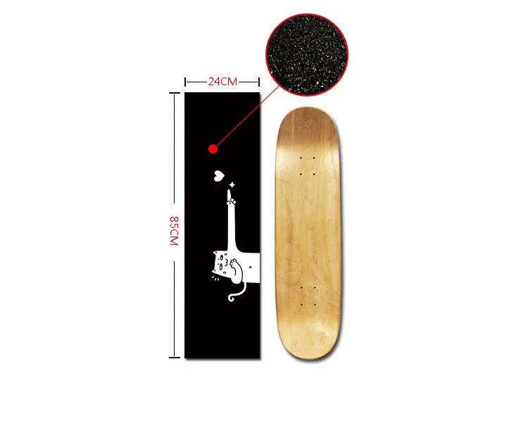 

Anti Slip 85*24 cm Sandpaper Skateboard Grip Tape For Skateboarding Longboard