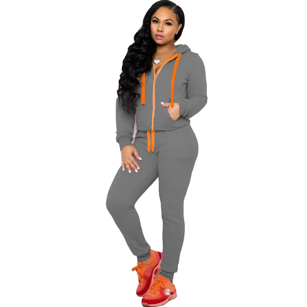

Women summer clothes 2021Colorful Women Fashion Two Piece Set sports women fall outfits clothing Custom hoodie, Picture shows