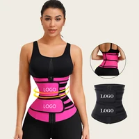 

HEXIN Body Shaper Shapewear Double Compression Waist Trimmers Latex Waist Cincher Slimming Belts Tummy Trimmer Waist Trainer
