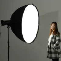 

flexible 90/120cm Deep Parabolic softbox photo studio video flash strobe softbox lighting kit for camera light box photography