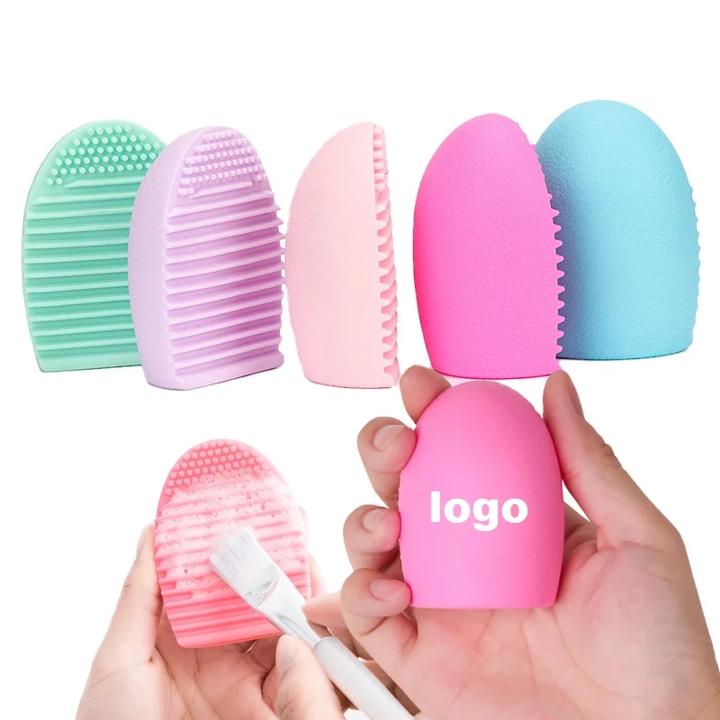 

Silicone Egg Shape Makeup Brush Cleaning Pad Makeup Brush Cleaner Brushes Cleaning Mat