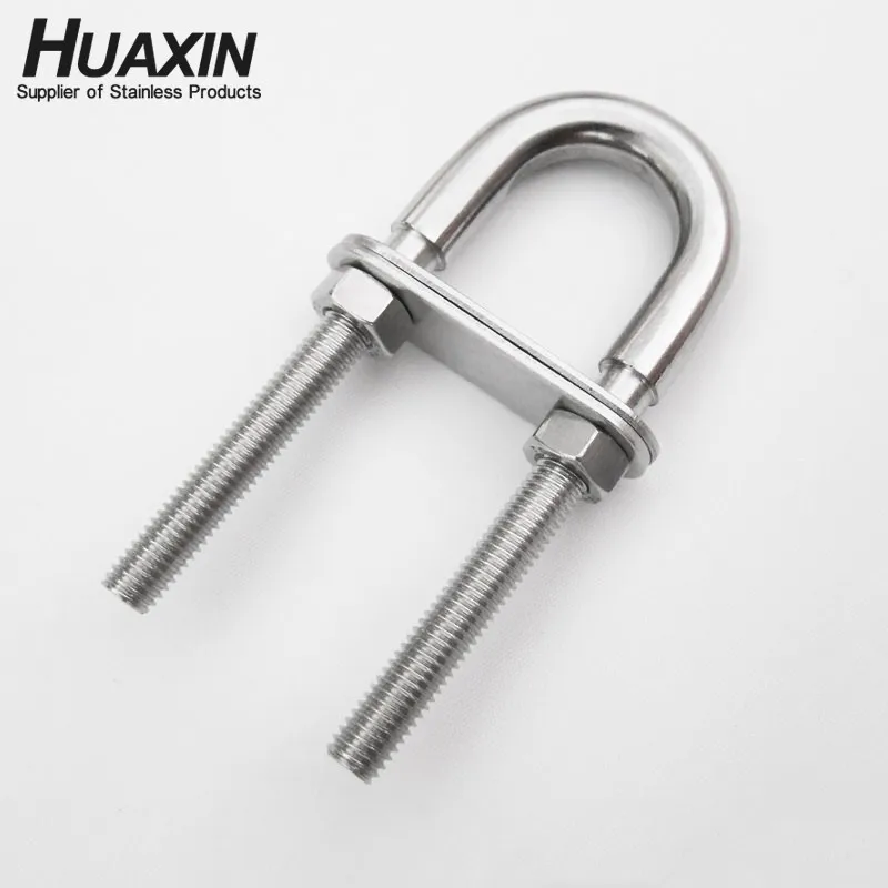 

Top Quality Grade 304 Stainless Steel Metric U Bolt With Plates U-Bolt Clamp M8*100 For Gym