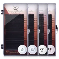 

Beauty Single Length 9mm-16mm Individual Eyelash Extension 0.05 Thickness Premium Real Mink Eyelashes CC Volume Lashes IB 1pcs