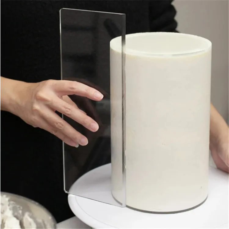 Cake Tool Cake Smoother Acrylic Clear Bench Scraper For Icing Frosting