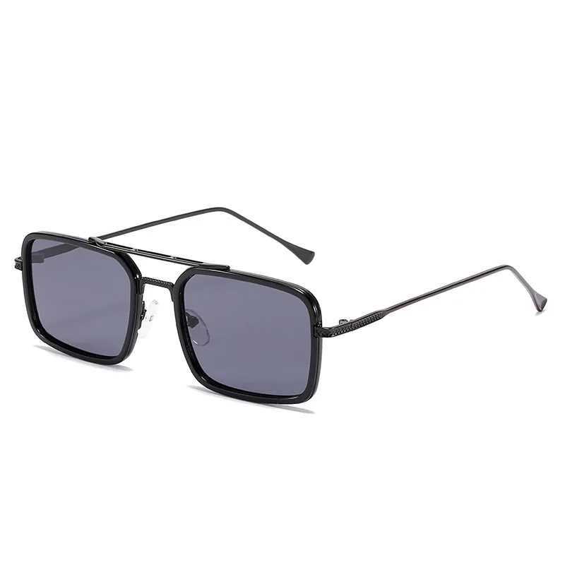 

Double Bridge Metal Sunglasses Men Square Candy Color Lens Sun Glasses Hot High Quality Fashion Sunglasses 2024