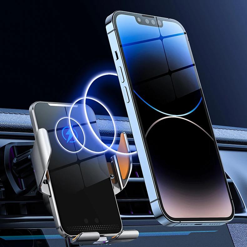 

15w Smart Sensor Car Cell Wireless Charger Holder Touch Control Automatic Car Phone Wireless Charger