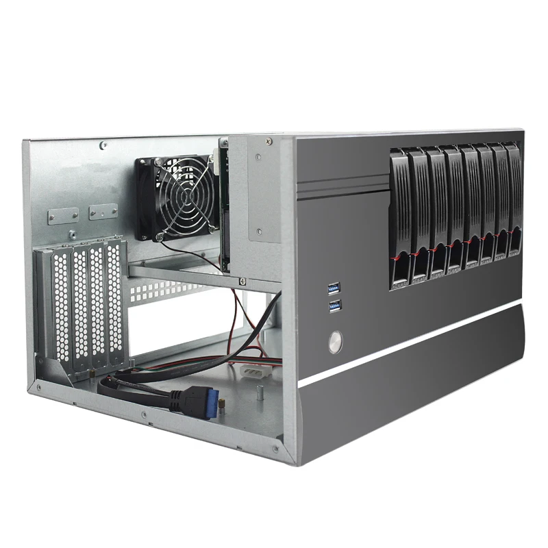 8 Bay Hot Swap Nas Server Case For Network Storage Micro Atx Nas Server