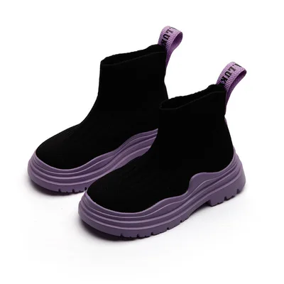

NI AN OEM bota comfortable children latest cheap casual fashion safety leather army kids boots children shoes, Purple green