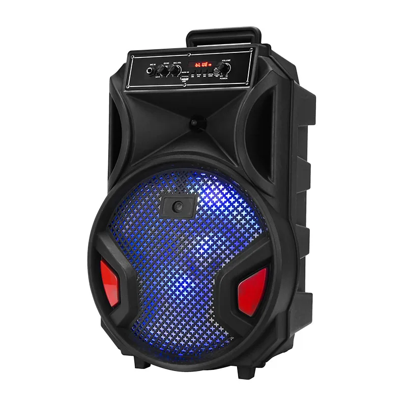 

High Quality 12" Portable Home Theater Music Player Wireless Loudspeaker Box with BT TF Card Radio Outdoor Speaker, Black