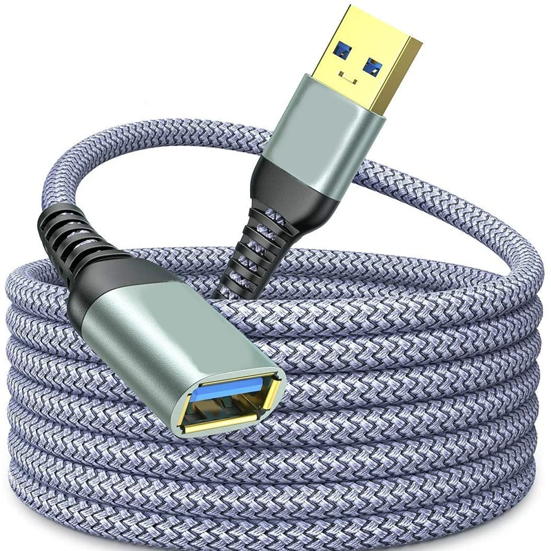 

OEM USB Extension Cable Cord Male To Female 3.0 0.5M 3M 5 Meters 16Ft 15 Meters 30M 50M, Grey