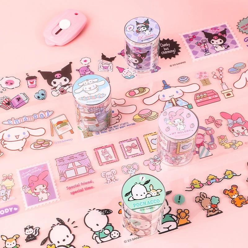 

School girls DIY diary decoration clear cartoon cute kawaii pet washi tape