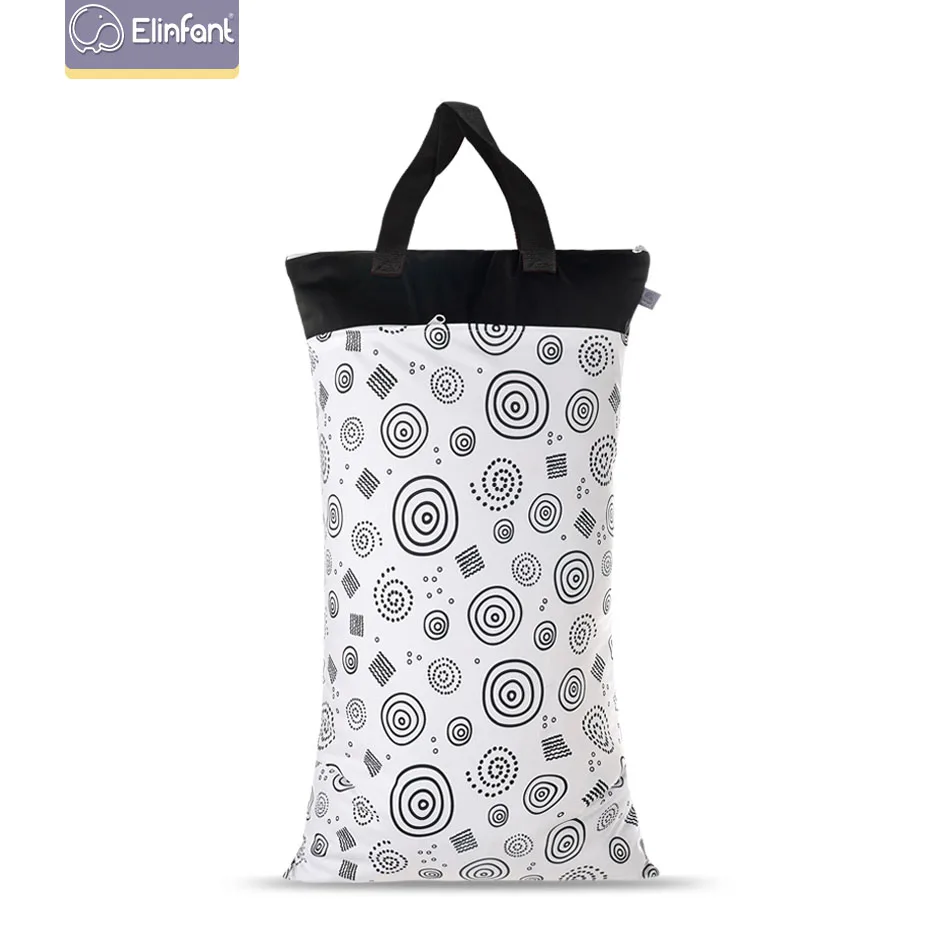 

Elinfant Big Capacity Reusable Baby Diaper Bag Portable Washable Wet Bag For Mom Outside