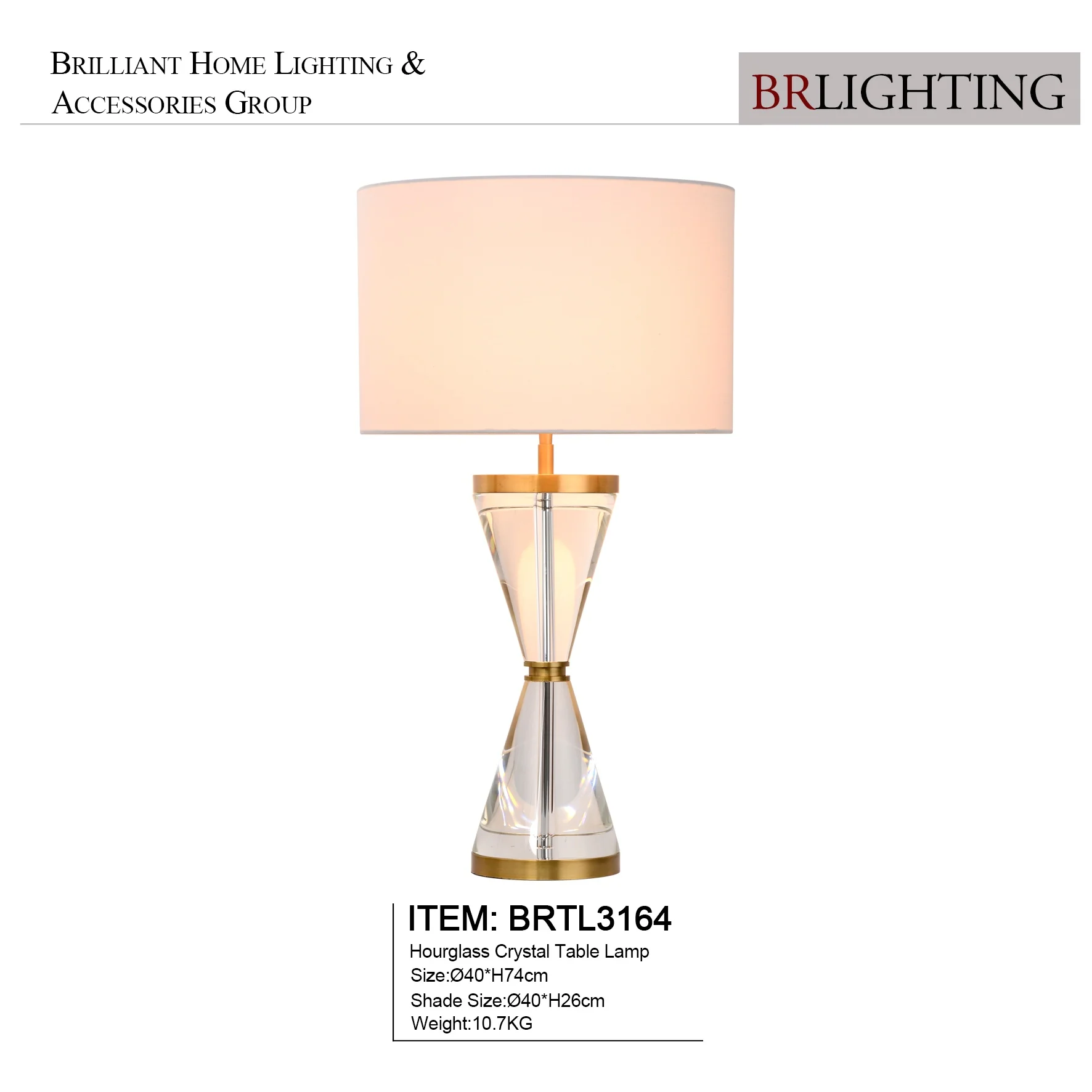 Roman K9 Custom Handmade Hourglass Shape  Crystal Table Lamp For Living Room