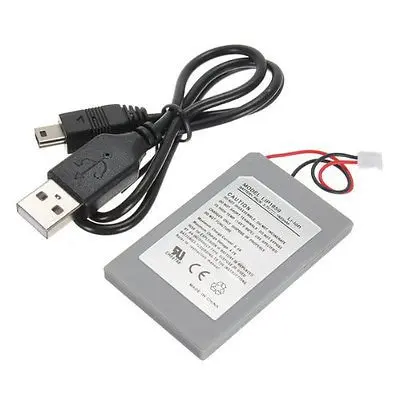 

1800mAh Replacement Battery Power Supply USB Data Charger Cable Cord Pack For PS3 Controller Battery