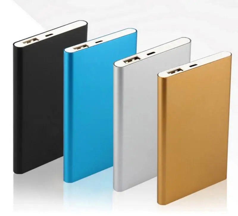 

Ultra Thin Power Bank 4000mah High Quality External Battery USB Charging Powerbank For iPhone For Samsung For Xiaomi, Silver,gold,pink,black,blue