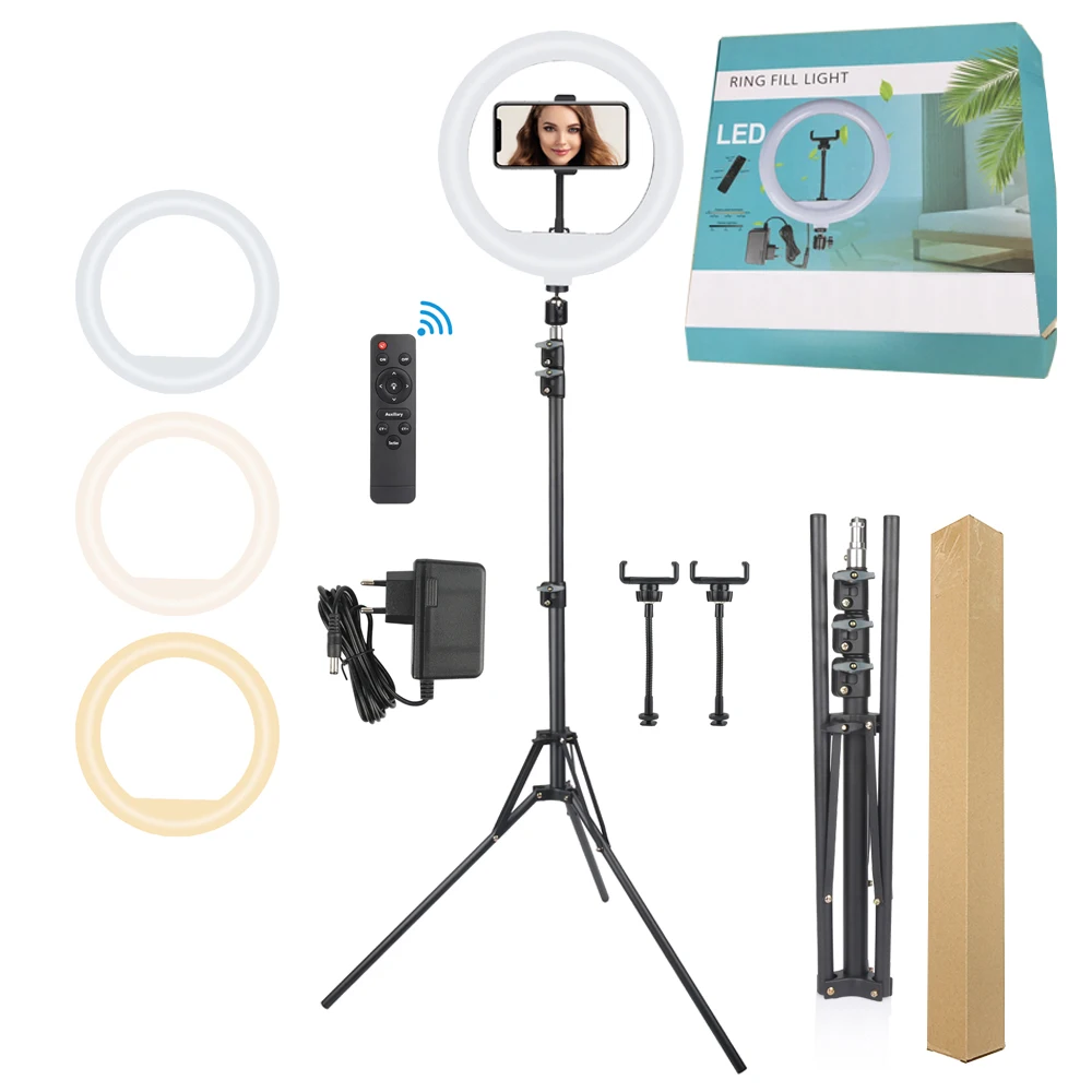 

Wholesale Beauty 12 inch Tiktok Photographic Selfie Led Ring Light With Tripod Stand For Live Stream Makeup Youtube Videoselfie