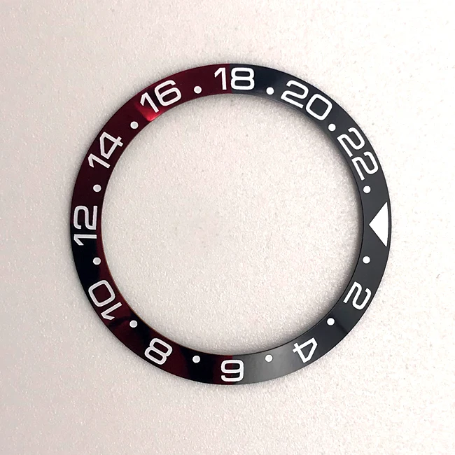 

Made in Dongguan factory watch parts custom watch bezel for insert, Red&black