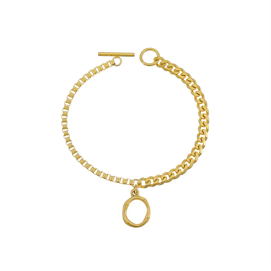 

YXbracelet-221 Xuping Jewelry simple elegant fashion light luxury design versatile neutral letter series O bracelet