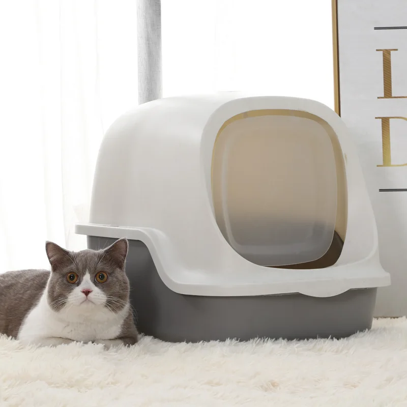 

Wholesale Anti-Splash Cat Sandbox Large Space Closed Drawer Style Cat Litter Box Clean Up Products, Multi color