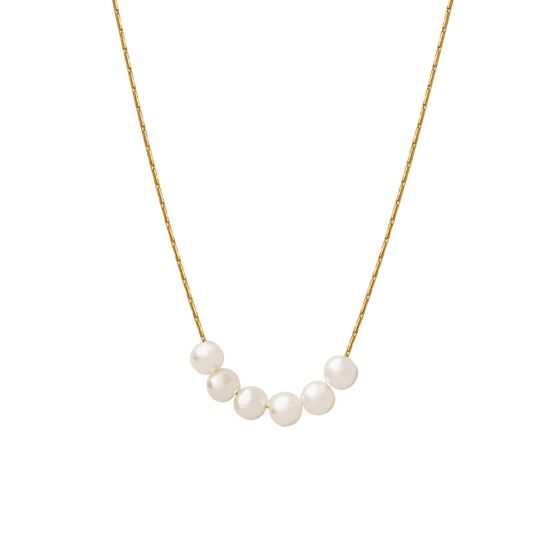 Hot Selling Pearl Simple Style Necklace Girl Friend Gift Jewelry Necklace