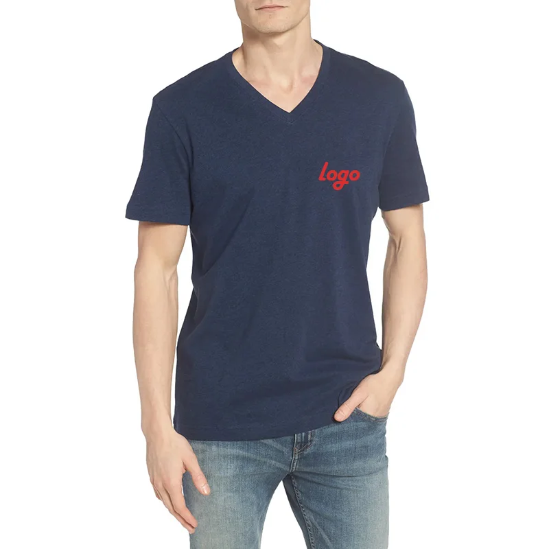 

Men's Slim Fitted Blank Men's V Neck T Shirt Wholesale Cheap Best Quality Custom Printing Short Sleeve T Shirt