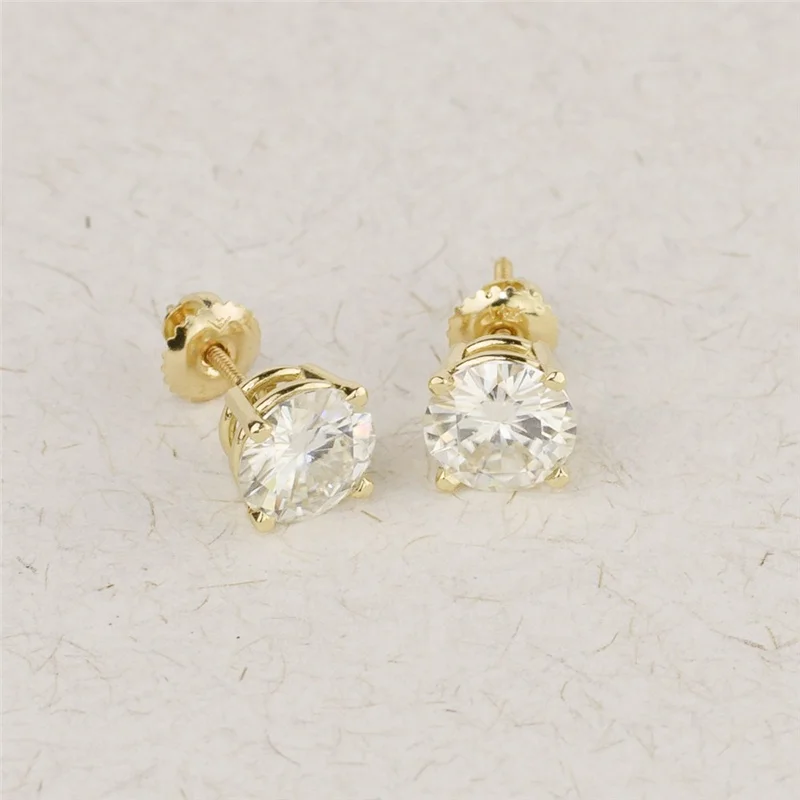 

Promotion Price Women Elegant Style 925 Sterling Silver White Green Synthetic Stones Moissanite Diamond Stud Earrings