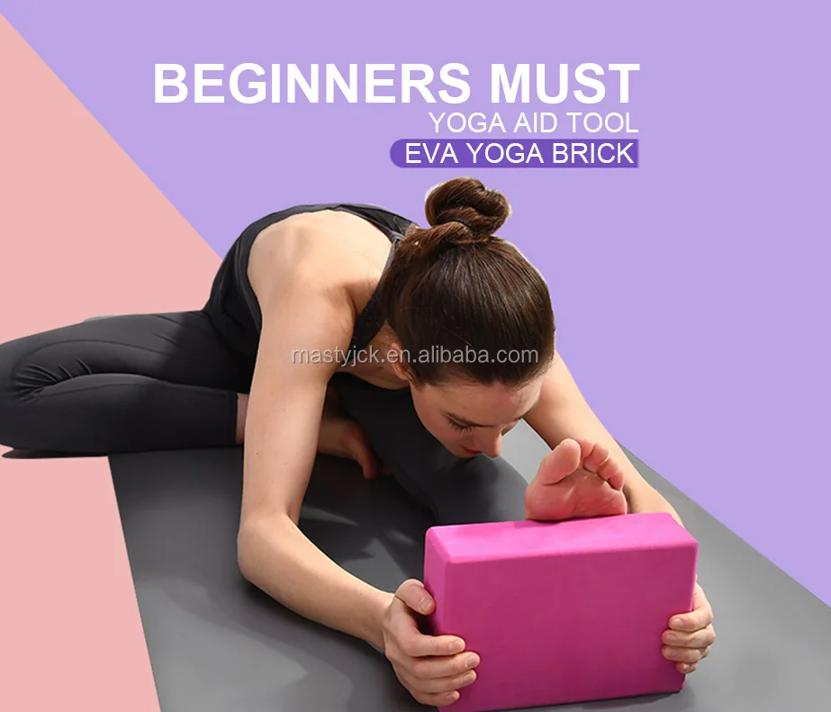 EVA Yoga Fitness Block Foam Brick Sports Pilates Tool Gym Workout Stretching 