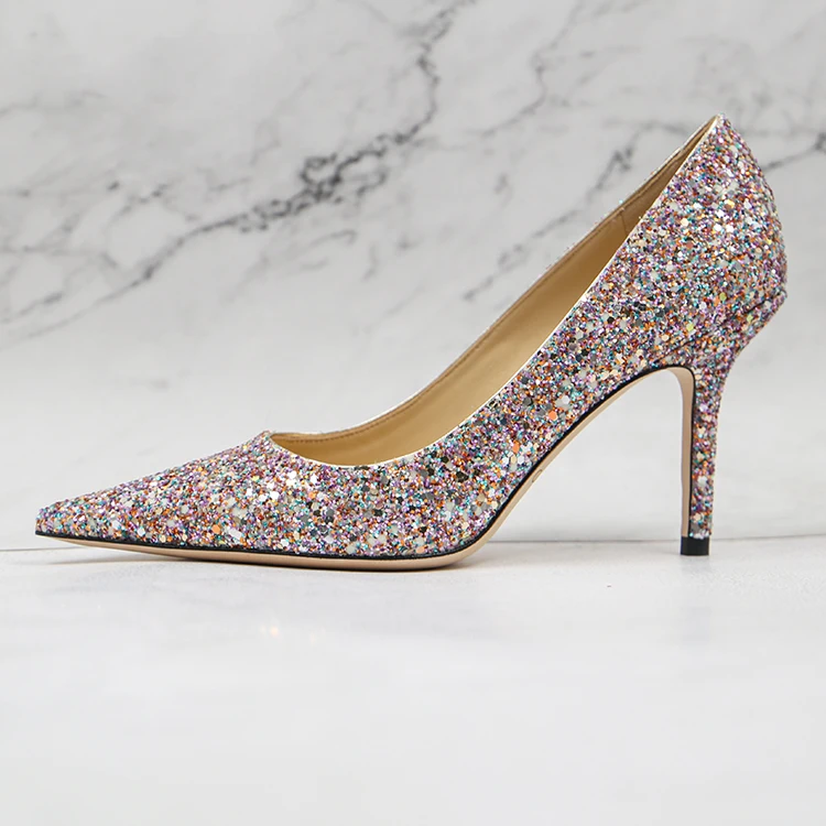 

Brand high heels luxury designer women's party high heels wedding gradient flash pump dress shoes, Customer's request