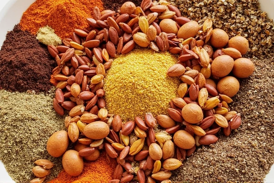 Spice jar labeled Baharat