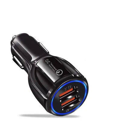 

QC3.0 Car Charger For Mobile Phone Dual USB Car Charger quick charge 3.0 Fast Charging Adapter Mini car Phone USB Charger