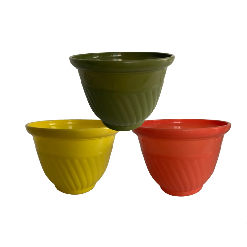 

Wholesale Colorful Outdoor Garden Classical Cheap Plastic Plant Pot, Customized color