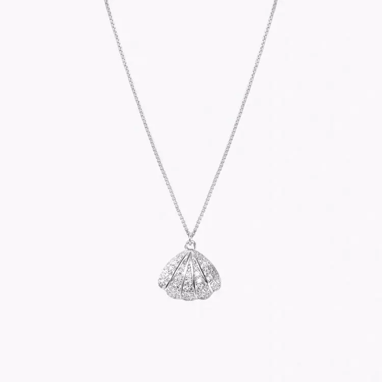 

unique jewelry 925 silver 18k gold plated boutique pearl in shell woman necklace