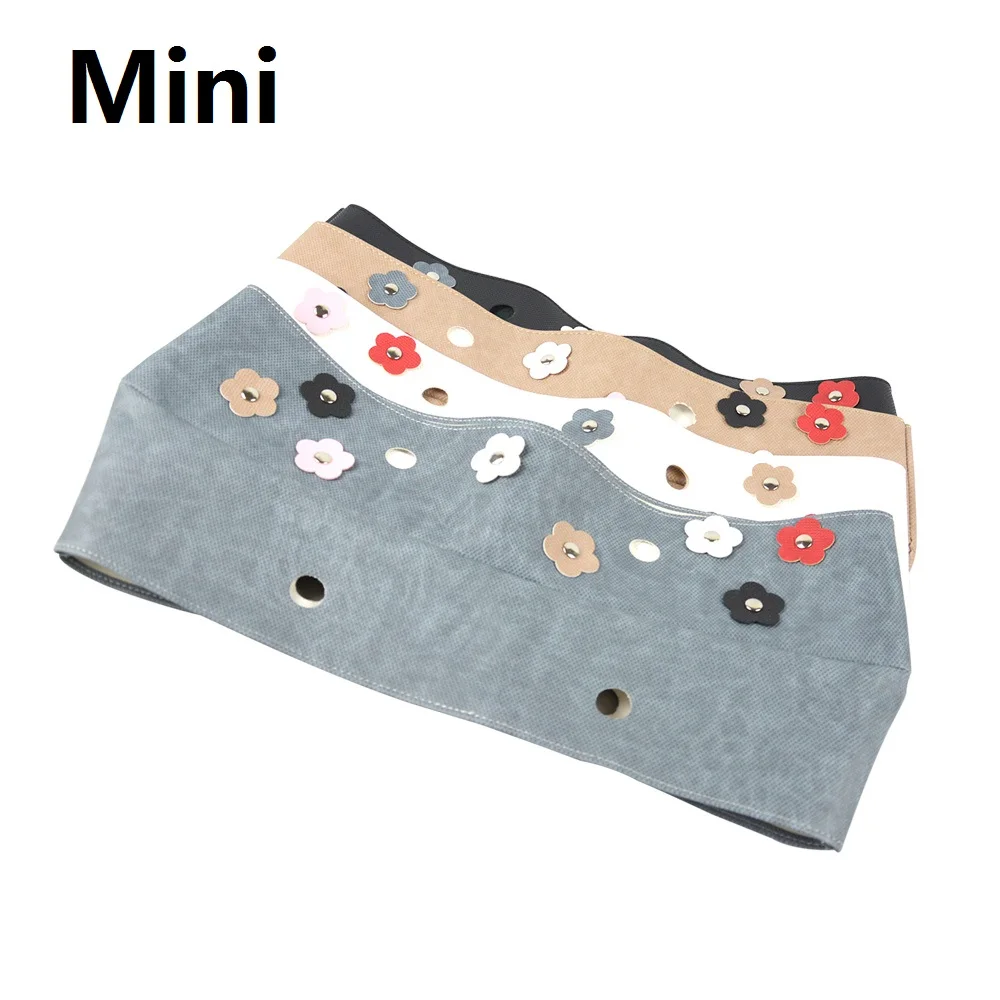 

New Obag Trim Rivet Flower PU Trim Thin Decoration for Obag Summer for Women Handbag mini for O Bag Body