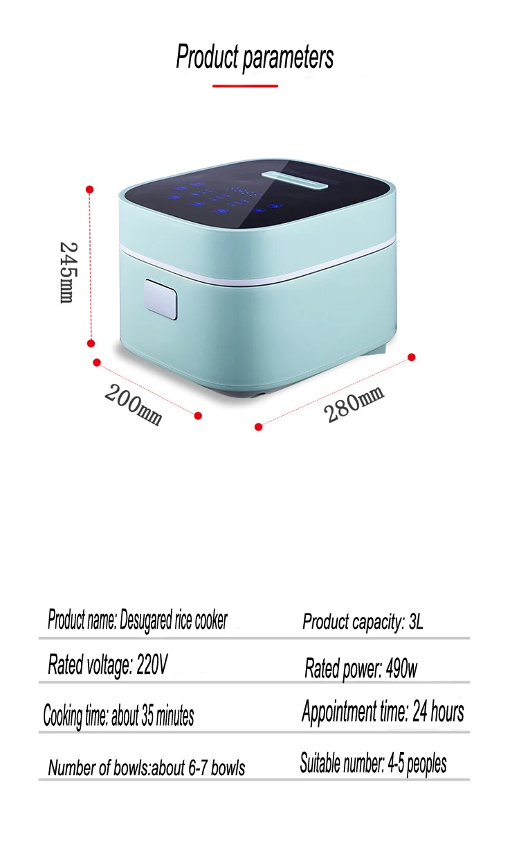 Low Sugar Xiaomi Ih Smart Electric Rice Cooker 3l For Diabetic Buy