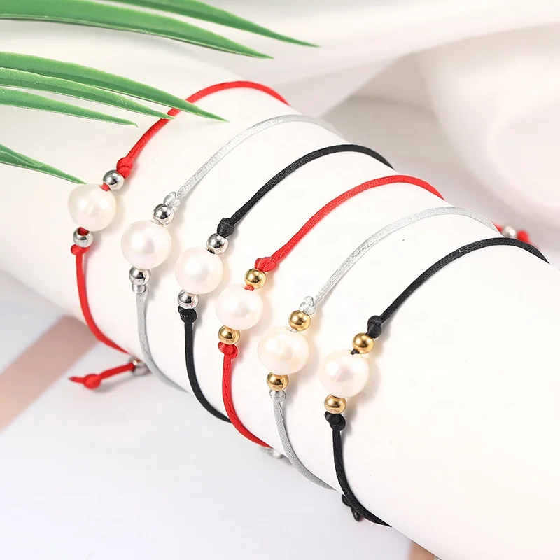 

simple design pearl bracelet handmade rope bracelet charm friendship bracelets for women jewelry