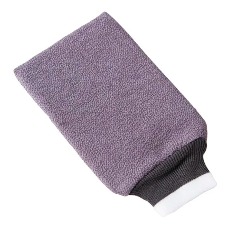 

Body Scrub Exfoliating Gloves Thick Bath Mitt Skin Exfoliator Glove Shower Korean Body Scrubber for Men&Women, Champagne/gray/green