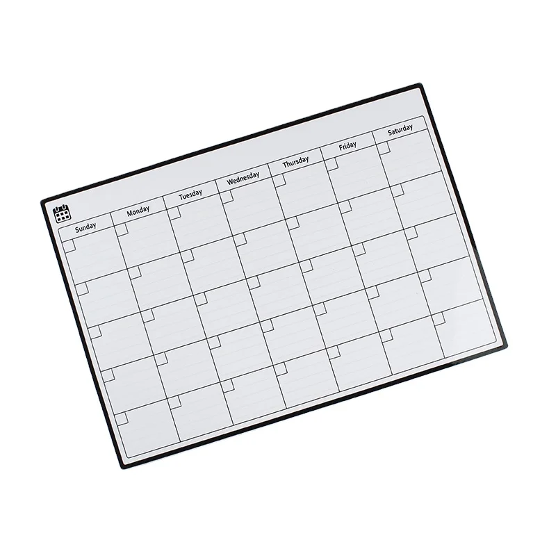 

A4/A3 to do list custom whiteboard weekly monthly lunch meal dry erase magnetic clip planner board, White writing surface