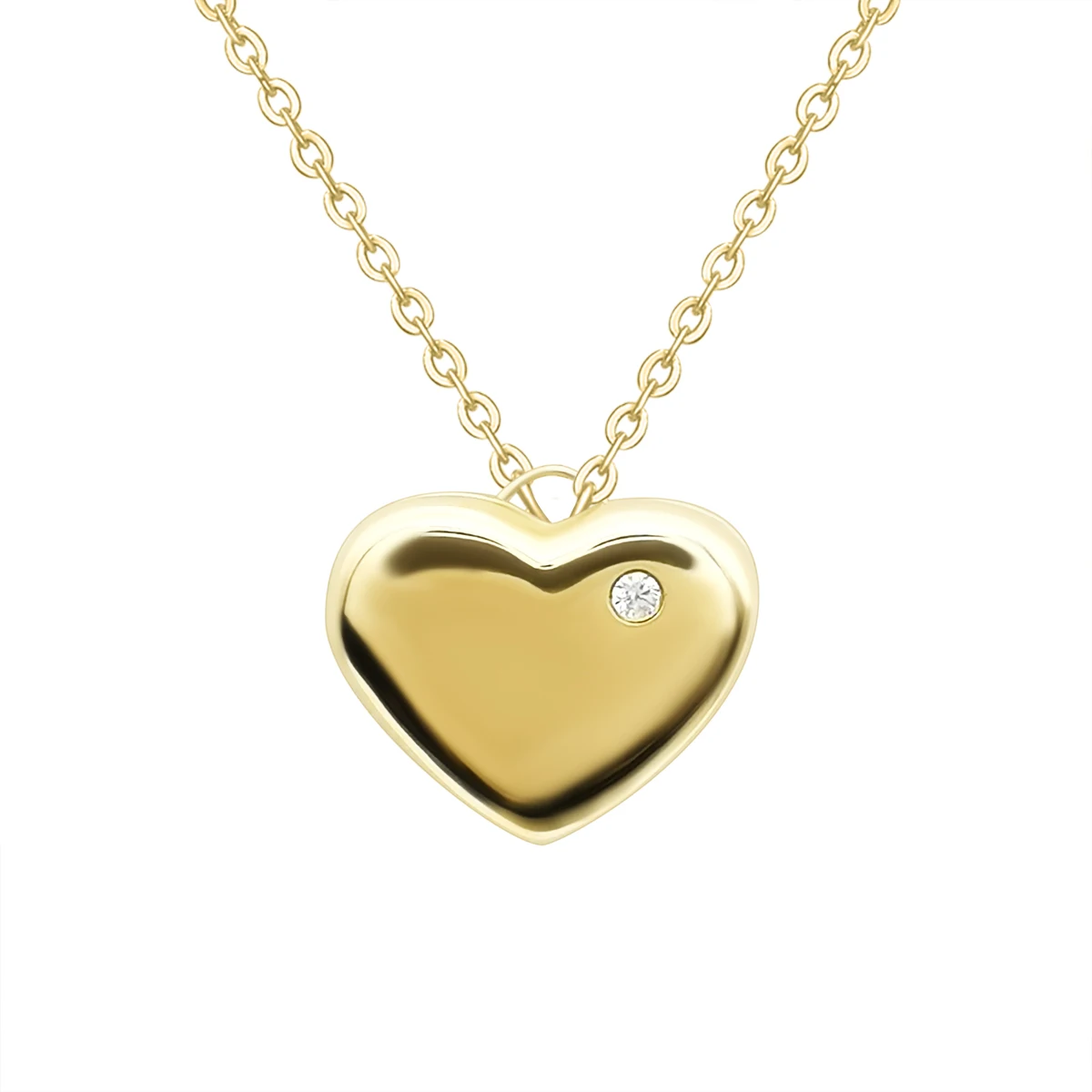 

1000S Hot Sell Openable 9K Solid Gold Heart Necklace Heart Box Pendant 9K Real Gold Necklace Jewelry