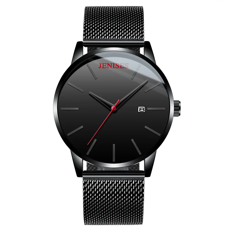 

2021 new style watch Fashion Mens Watches Slim Mesh Steel Men Waterproof Watch Relogio Masculino droshipping, Multi colors