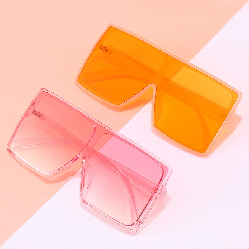 

Quality Oversize Plastic One Piece Square Sunglasses