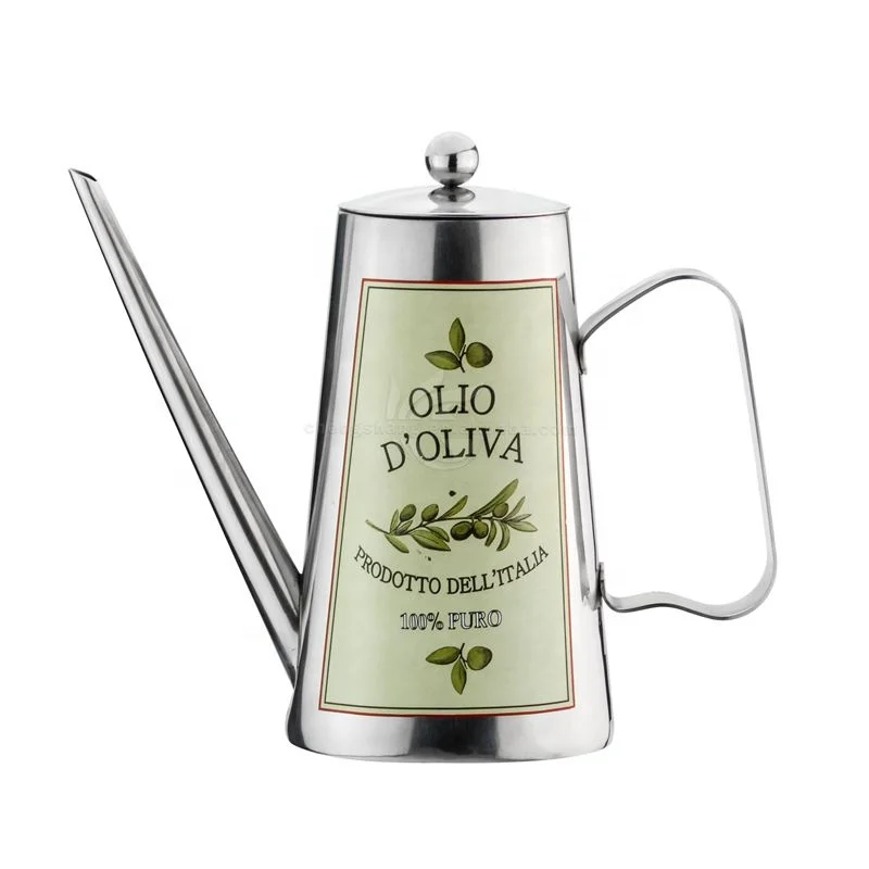Elegant Style Stainless Steel 500ml Olive Bottle Dispenser Metal Oil