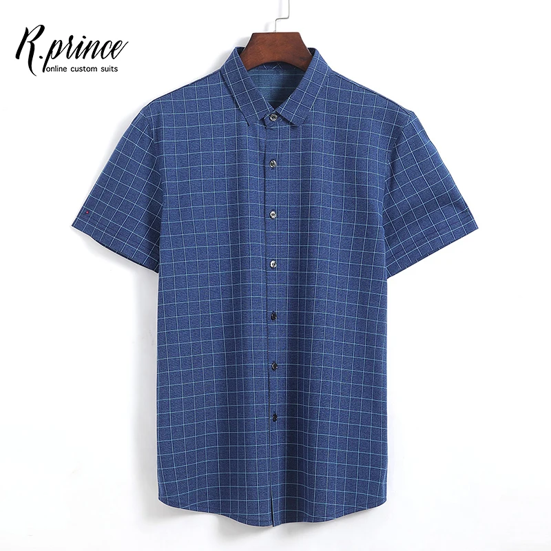 

Fashionable Cotton Formal Dress Men Shirts, Blue