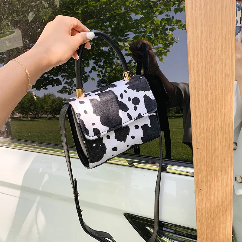 

fashion cow pattern Crossbody women shoulder bags luxury leather messenger bag lady purses