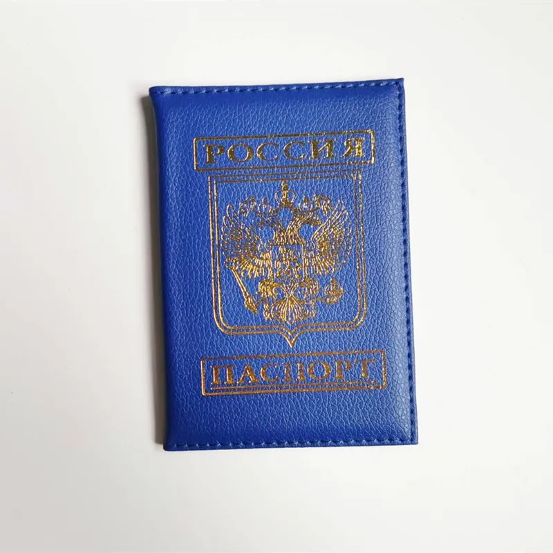 
Wholesale custom logo Russia Gilding High-end pink leather travel passport cover 