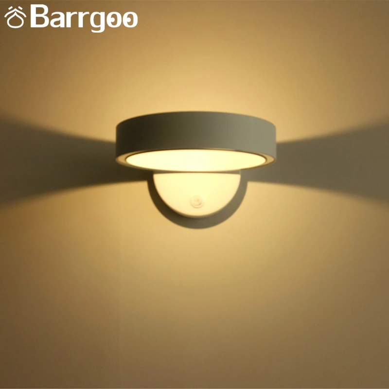 Round White 5 watt Hotel Bedroom Office Nordic Style Indoor Sconce Wall Light